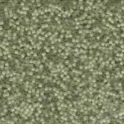 5 g 11/0 Delicas, Dyed Pale Lime Silk Satin