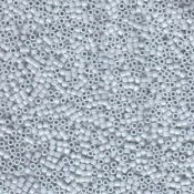 5 g 11/0 Delicas, Opaque Light Grey Luster
