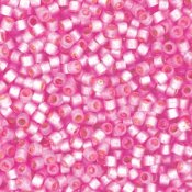 5 g 11/0 Delicas, Duracoat Semifrosted S/L Dyed Pink Parfait