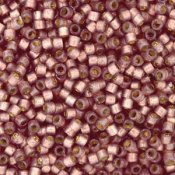 5 g 11/0 Delicas, Duracoat Semifrosted S/L Dyed Raisin