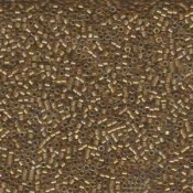 5 g 11/0 Delica, White Lined Saffron AB