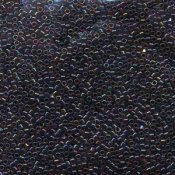 5 g 11/0 Delica, Lined Dark Grey AB