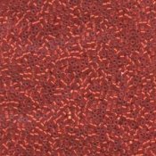 5 g 11/0 Delica, Semi-Frosted Silverlined Dark Ruby