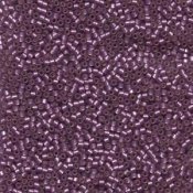 5 g 11/0 Delica, Dyed Semi-Frosted Silverlined Violet
