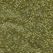 5 g 11/0 Delica, Sparkling Light Yellow Lined Crystal