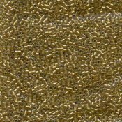5 g 11/0 Delica, Sparkling Honey Beige Lined Crystal