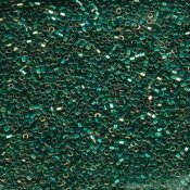 5 g 11/0 Delica Hexcut, Metallic Green Luster