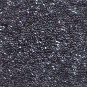 5 g 11/0 Delica Hexcut, Sparkling Charcoal Lined Luster