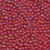 10 g Drops 3,4 mm, Matte Transparent Red AB
