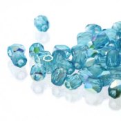 50 st Firepolished 2 mm, Aqua AB