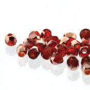 50 st Firepolished 2 mm, Siam Capri Gold