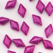 30 st Gemduo, 5 x 8 mm, Metalluster Hot Pink