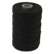 5 m Vaxad 3-trdg Lintrd, ca 0,8 mm, Black