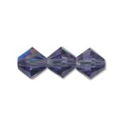 50 st Preciosa MC Bicone, 3 mm, Tanzanite AB