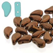 20 st Paisley 8x5 mm, Jet Bronze