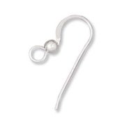 1 par Sterlingsilver ronkrokar med 3 mm prla, 21 mm