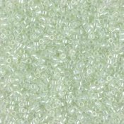 5 g 11/0 Delicas, Transparent Pale Green Mist Luster