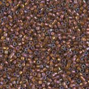 5 g 11/0 Delicas, Silverlined Glazed Dark Honey AB