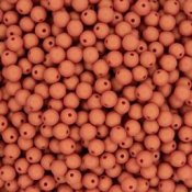 100 st runda, 3 mm, Alabaster Terracotta Blaze