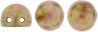  10 st 2-hls cabochoner, 7 mm, Luster Opaque Rose/Gold Topaz 