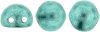 10 st 2-h�ls cabochoner, 7 mm, Saturated Metallic Island Paradis