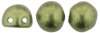 10 st 2-h�ls cabochoner, 7 mm, Sueded Gold Fern