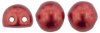 10 st 2-h�ls cabochoner, 7 mm, Sueded Gold Samba Red