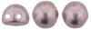 10 st 2-h�ls cabochoner, 7 mm, Sueded Gold Blackened Pearl