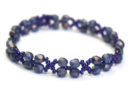 Mnster och kit, Blomarmband, Cerulean/Sapphire