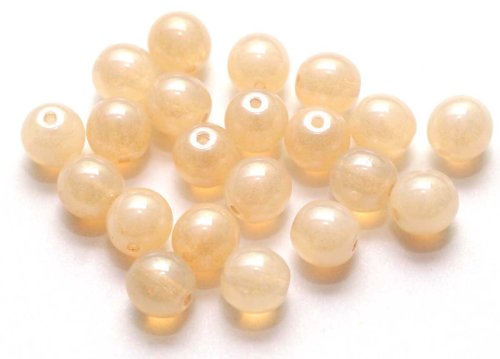 30 st Runda, 6 mm, White Opal Champagne Luster