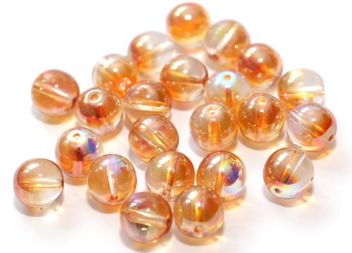 1 st Rund 8 mm, Crystal Orange Rainbow