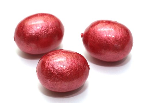 1 st Paper Mache Olive, 24x18 mm, Bordeaux
