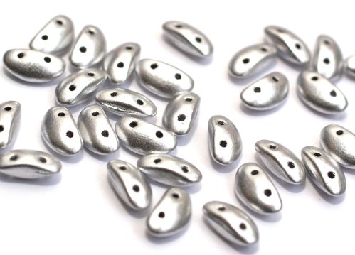25 st Mobyduo, 3x8 mm, Alumnium Silver