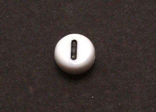 1 st vit bokstavsprla i acryl, 7 mm, I & 1
