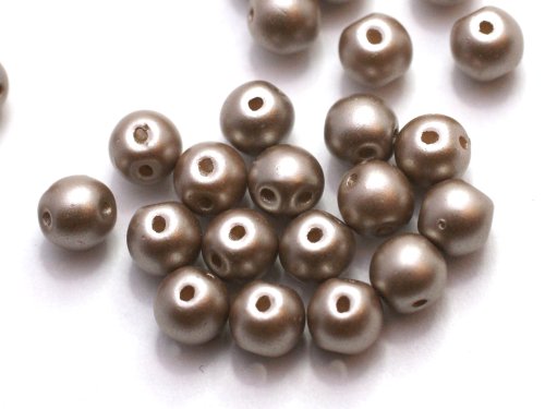 30 st Rounduo, 5 mm, Alabaster Pastel Light Brown