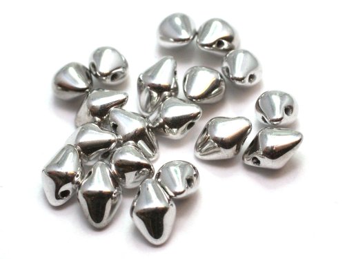 20 st Spiky Button, 4,5 x 6,5 mm, Jet Labrador Full