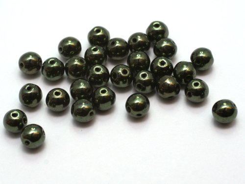 30 st Rounduo, 5 mm, Jet Red Luster