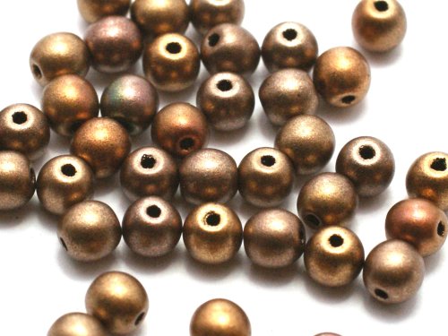 50 st runda, 4 mm, Ancient Gold