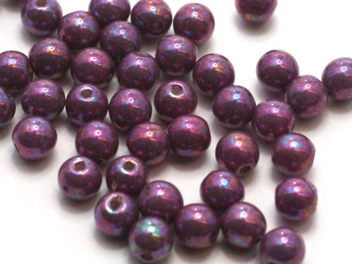 50 st runda, 4 mm, Chalk White Iris
