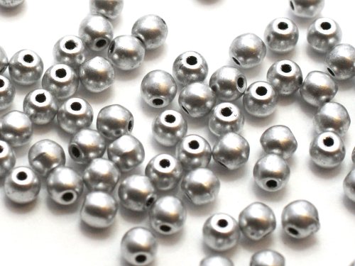 100 st runda, 3 mm, Aluminium Silver