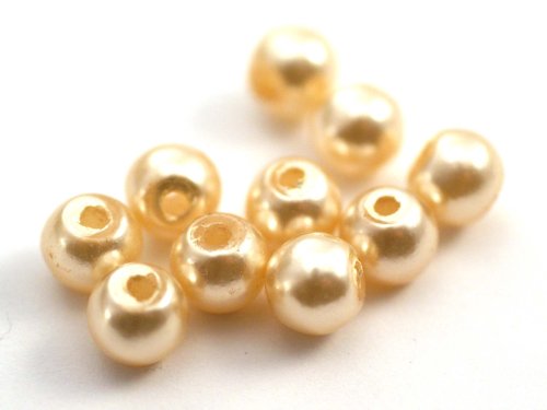 1 st 8 mm vaxad rund, hl 1,8 mm, Cream