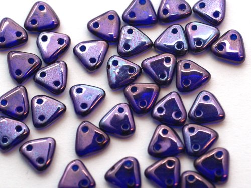 30 st Czechmates Triangles 6 mm, Cobalt - Vega