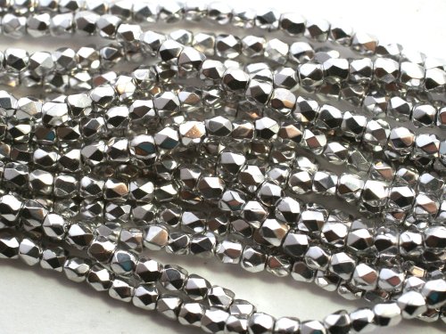 50 st Firepolished 2 mm, Crystal Full Labrador