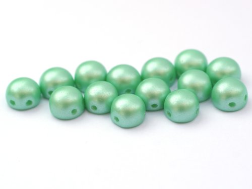 10 st 2-hls cabochoner, 6 mm, Pastel Light Green