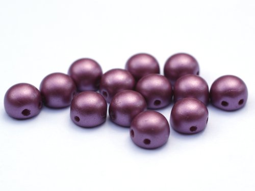 10 st 2-h�ls cabochoner, 6 mm, Pastel Burgundy