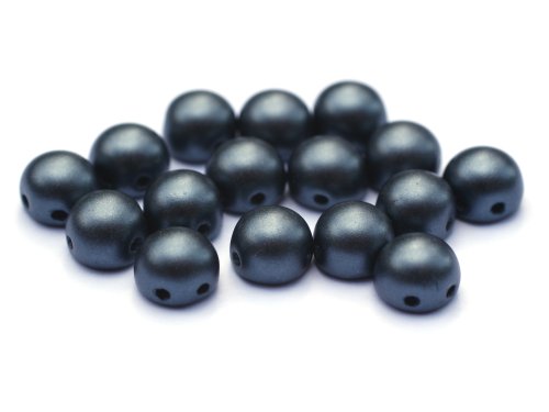 10 st 2-hls cabochoner, 6 mm, Pastel Dark Grey
