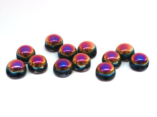 10 st 2-hls cabochoner, 6 mm, Jet Full Sliperit