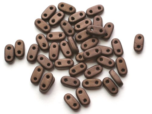 60 st Czechmates Bars, 6x3x2 mm, Matte-Dark Bronze