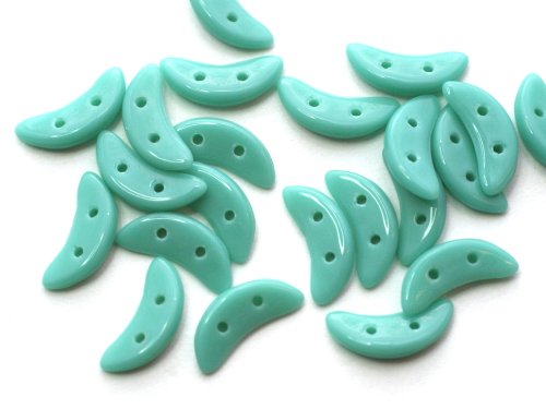 50 st Czechmates Cresent, 3x10 mm, Turquoise