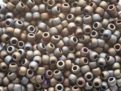 10 g 11/0 TOHO Seedbeads, Matte-Color Iris Gray
